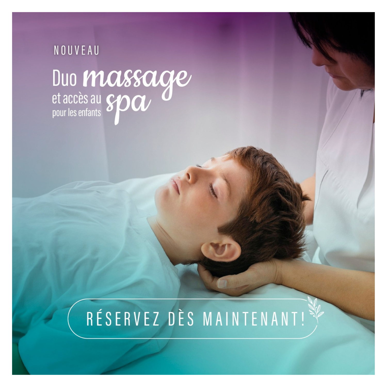 Promotion spéciale pour les enfants-Massage et spa